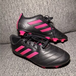 Adidas Goletto VIII FG J Soccer Cleats Black Pink GX6907 Size 3 Kids